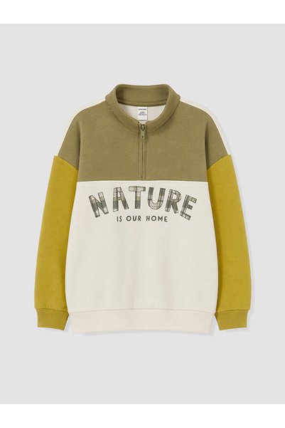 LC Waikiki Color-Blocked Boys' Sweatshirt for Style Enthusiasts from Uzg Store