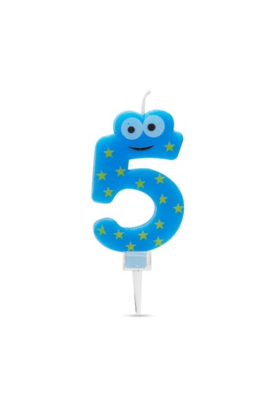 FAMİLY Lumanare tort, dimensiune 7x4 cm, numar 5, pentru decor, petrecere