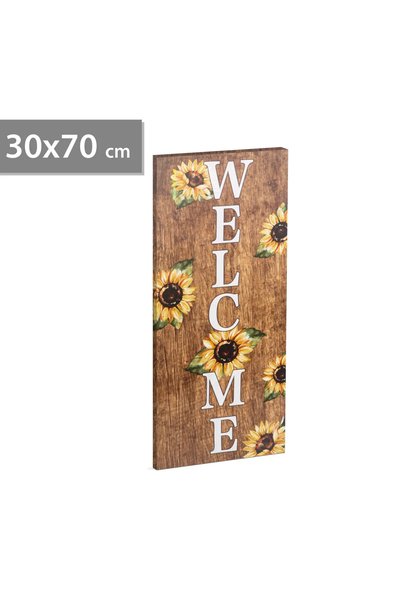 FAMİLY Tablou LED Welcome 70 x 30 cm, decor perete cu lumina alb cald, bateri...