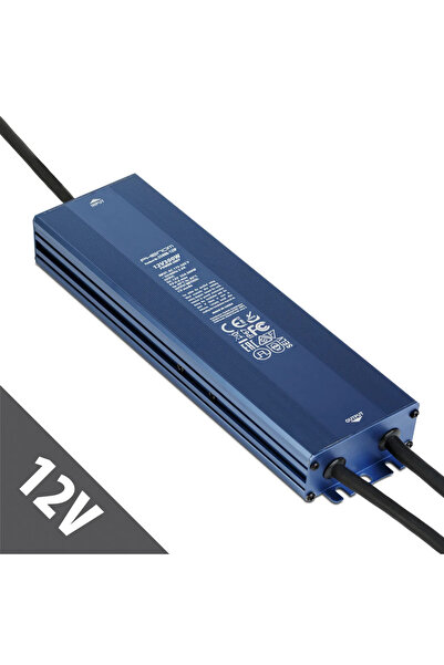 Phenom Sursa alimentare 12V 300W 25A IP67 gri, transformator LED impermeabil ...