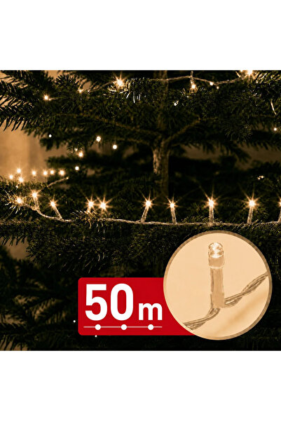 Phenom Instalatie de Craciun 50 m, 1000 LED alb cald, 8 jocuri lumini, timer,...