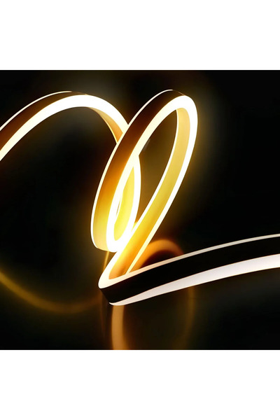 Phenom Bandă LED neon 5m alb cald, IP65, telecomandă, lumină decorativă intensă