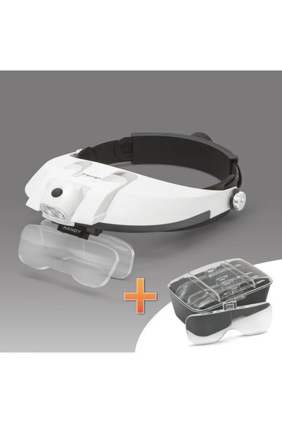 Handy Lupa cu banda de sustinere, iluminare LED, lentila dubla