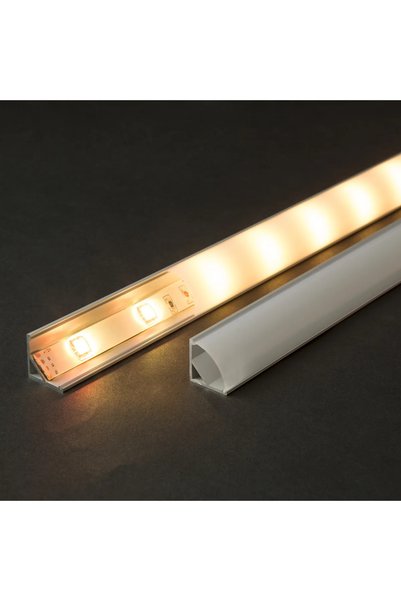Phenom Profil aluminiu LED 2m colt, sina banda LED, 16x16mm, montaj colt, pro...