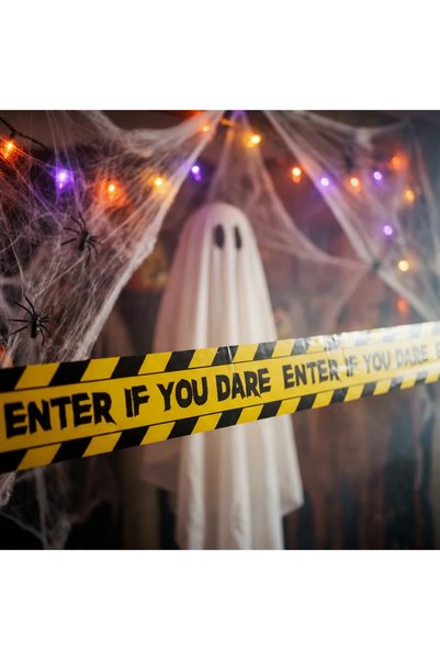 Bewello Set 3 benzi avertizare Halloween, decor infricosator, interior exteri...