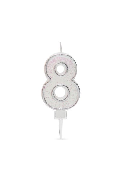 FAMİLY Lumanari tort cifra 8, aniversare, decor petrecere, 6.5 x 4 cm