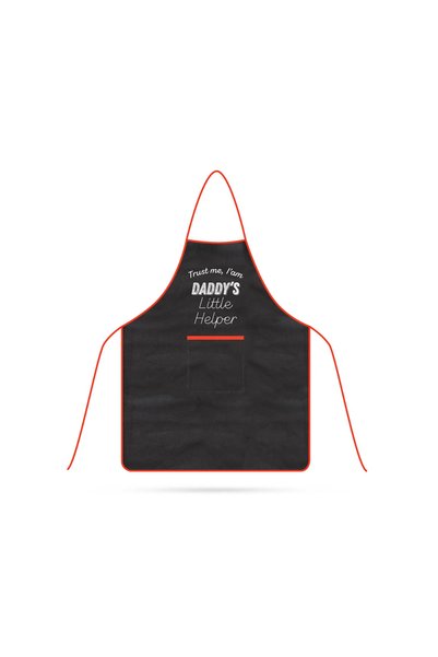 OEM Sort copii negru cu rosu 44x60 cm buzunar mare protectie haine BBQ