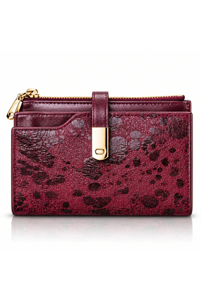 FRAGOLA Μεσαίου μεγέθους πορτοφόλι PC335-26-burgundy-drops