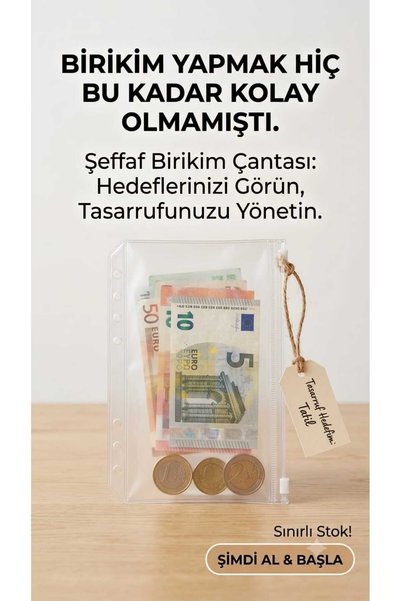 Genel Markalar (ZENORAH) A6 Şeffaf Super Clear 7'li Kilitli-Fermuarlı PVC Dosya