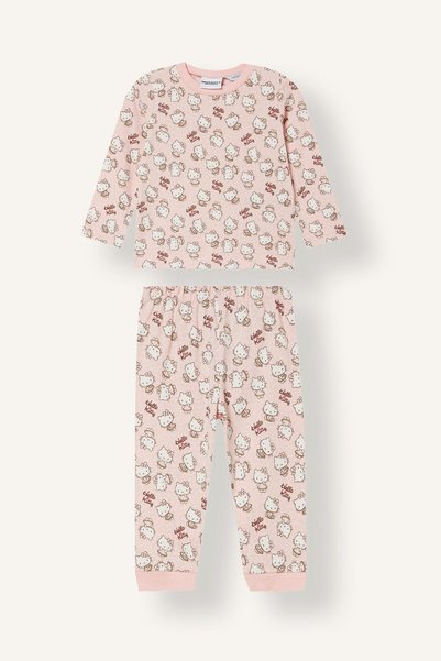 DeFacto Set de pijamale din 2 piese cu imprimeu Hello Kitty pentru fetițe I32...