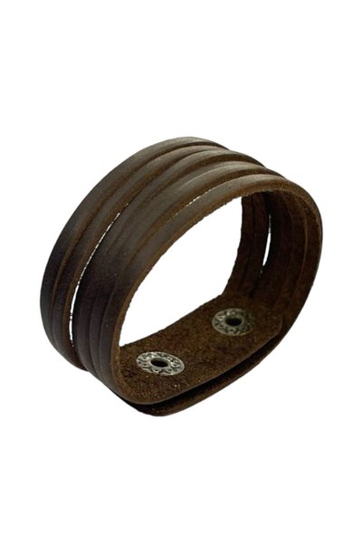 Alviro Brățară de damă cu detalii decorative, maro, reglabilă