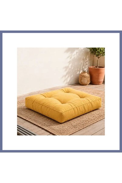 Generic Brand Τετράγωνο μαξιλάρι δαπέδου με καπιτονέ · 60 × 60 × 5 εκ. | Μουσ...