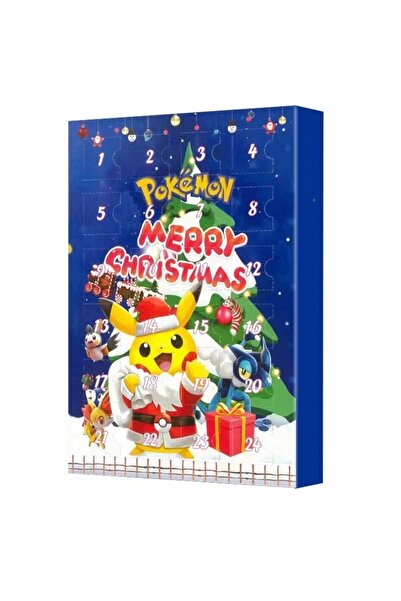 Pokémon Calendar Advent de Craciun, Pokemon, 24 figurine, albastru