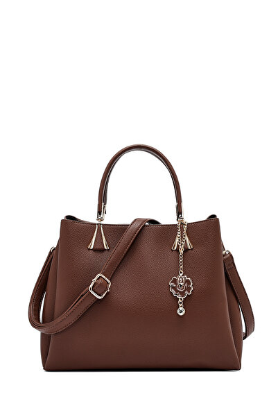 Derimod Women's Brown Long Strap Classic Shoulder Bag Wb200018Sv
