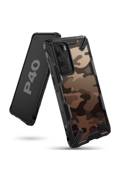 Ringke Fusion-X Huawei P40 Camo (Moro) Black Σκληρυμένο Γυαλί (Tempered Glass...