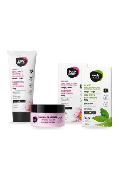 Body Natur Set pentru îndepărtarea părului corporal cu cremă depilatoare, 2 t...