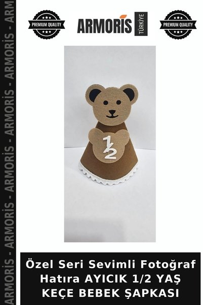 Armoris Special Series Cute Photo Souvenir Teddy Bear 1/2 Year Old Felt Baby Hat