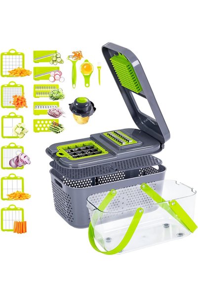 OEM Tocator bucătărie Veggie Slicer pentru legume si fructe cu 22 accesorii