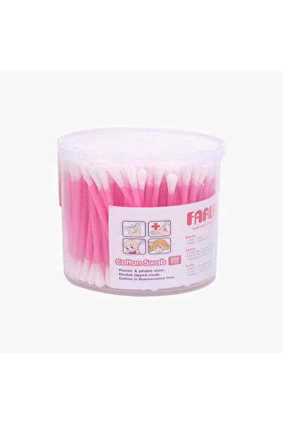 FARLİN Cotton Swabs, 200 Pieces - Pink