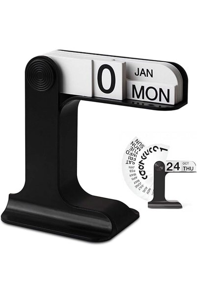 TERRIFI Perpetual Calendar Foldable Desk Calendar for Daily Use Office and Ho...