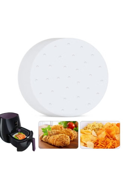 TAPIT Round Perforated Steamer Paper 50Pcs, Food Grade Silicone Oil Paper, Ai...