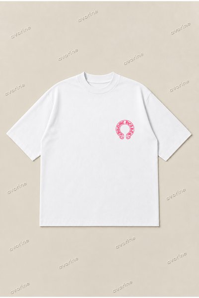 Moon Dancer Chrome Hearts Red Oversize Unisex Boxy Fit 100% Cotton Breathable T-Shirt |   Streetwear