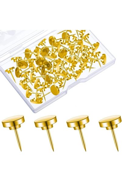 SYOSI Metal Push Pin Picture Hangers Heavy Duty Thumb Tacks for Hanging Photo...