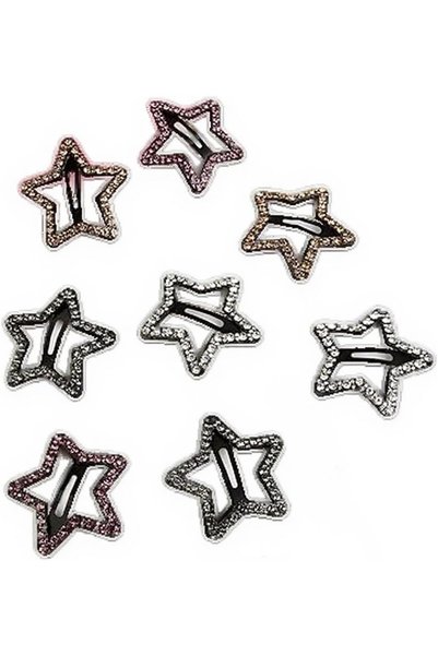 Arabest 8 Pcs Y2K Rhinestone Star Hair Clips,Glitter Crystal Sequins Non-Slip...