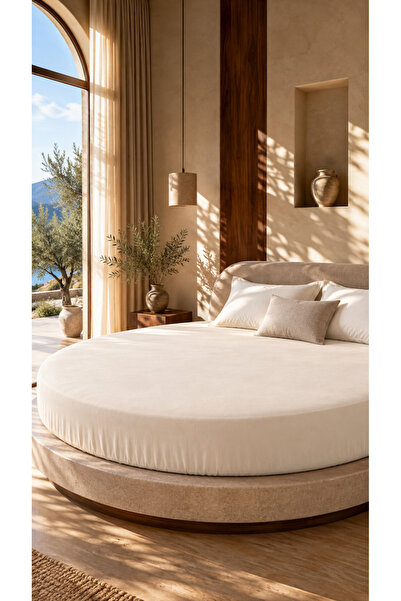 Strauss Home Premium Στρογγυλό Ελαστικό Σεντόνι 200x200 εκ. – Κατάλληλο για Ύ...