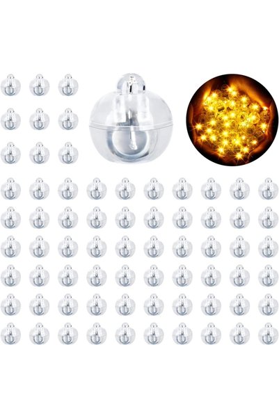 Type-C Set de 30 de mini-lumini LED pentru baloane și felinare, alb cald, dia...