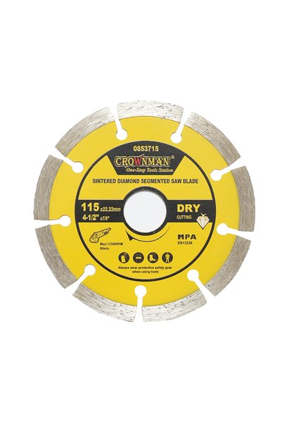 UTB Disc diamantat segmentat 115x22.23mm, viteza max. 13300rpm, taiere uscata...