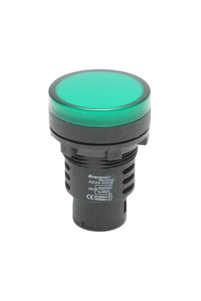UTB Indicator LED verde 24V AC/DC 30mm Breckner Germany
