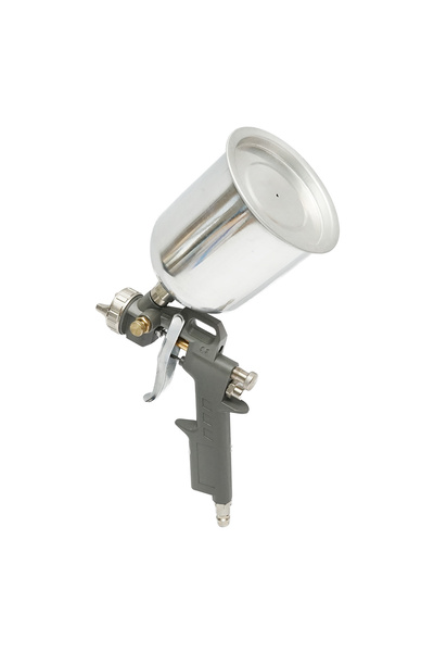UTB Pistol de vopsit cu aer comprimat 0.6L, cupa din inox in partea de sus, d...