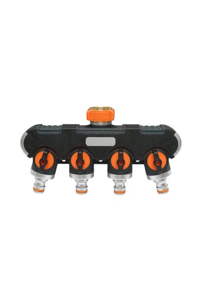 UTB Distribuitor 4 cai cu robineti, conectori 1/2 si adaptor robinet 1/2-3/4 ...
