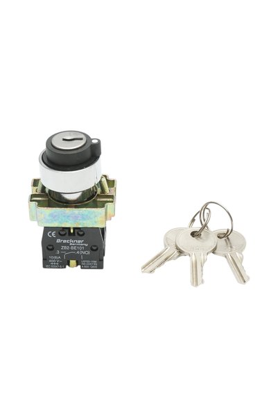 UTB Selector 3 pozitii cu retinere si cheie 2NO, 400V/10A, LAY5-BG53 Breckner...