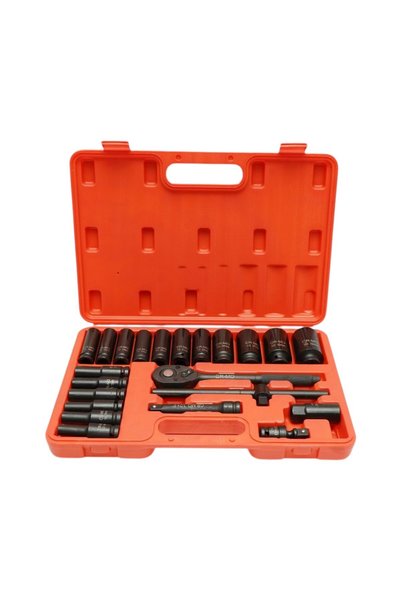 UTB Long socket wrench set 8-32mm, ratchet driver, 127mm extension, T-bar, 1/...