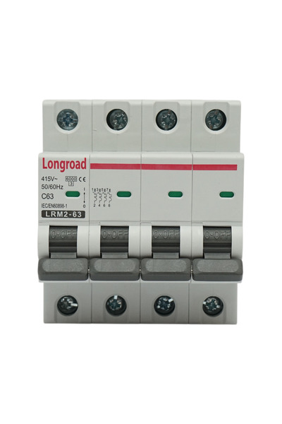 UTB Αυτόματος διακόπτης ασφαλείας MCB 4P 63A 415VAC Longroad