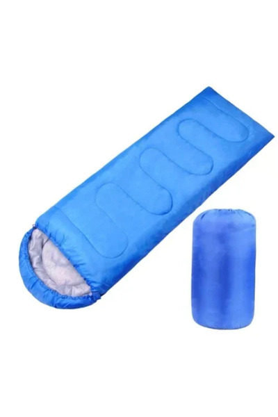 OEM Υπνόσακος Sleeping Bag με kουκούλα 215x75 εκ. σε μπλε χρώμα
