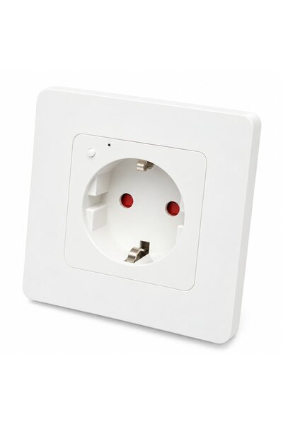 UTB Λευκή έξυπνη πρίζα Wi-Fi, εντοιχιζόμενη, 110-240V, 16A, 3680W, παρακολούθ...