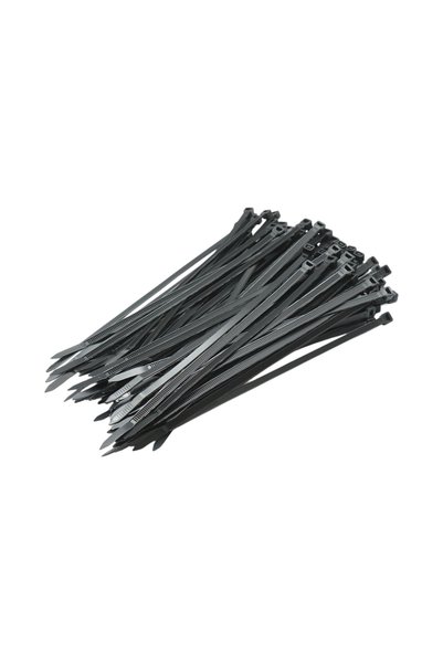 UTB Black plastic necklace facet 4.8x200mm 100 pcs/set Longroad