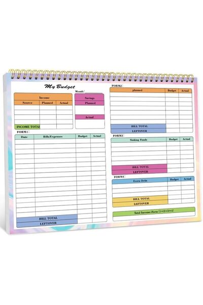 Arabest Monthly Bill Organizer and Undated Budget Planner,50 Sheets Debt Repa...