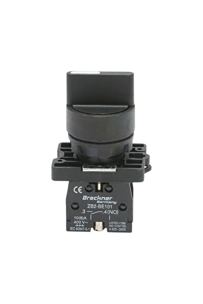 UTB Selector 3 pozitii negru cu retinere 2NO, 400V/10A, LAY5-ED33 Breckner Ge...