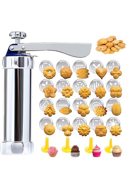 Arabest Cookie Press and Cookie Maker Machine Kit,20 Discs and 4 Piping Tips,...