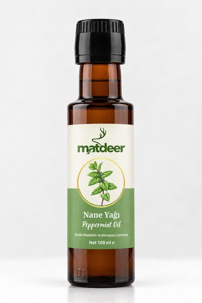 MATDEER 100 ml Peppermint Oil - Refreshing and Mind-Clearing Aromatherapy Skin and Ambient Fragrance - 100% Pure