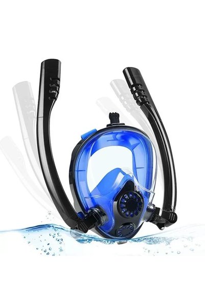 OEM Full Face Snorkel Mask ολοπρόσωπη μάσκα θάλασσας με 2 αναπνευστήρες και β...