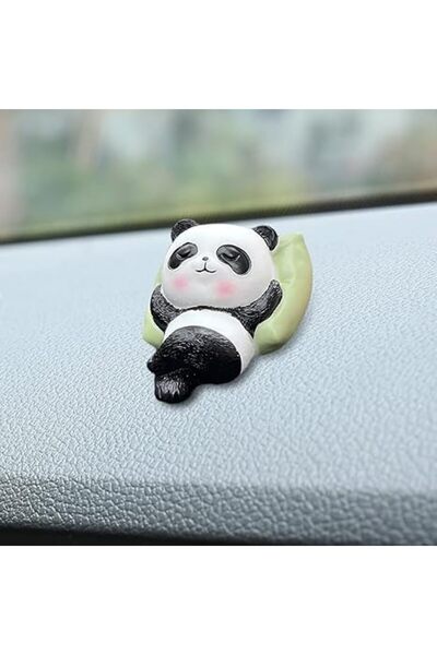 Arabest Cute Panda Car Dashboard Ornament,Resin Mini Panda Figurine for Vehic...