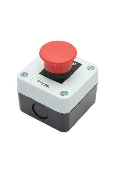 UTB Carcasa buton comanda STOP rosu tip ciuperca cu revenire 1NC 40mm Breckne...