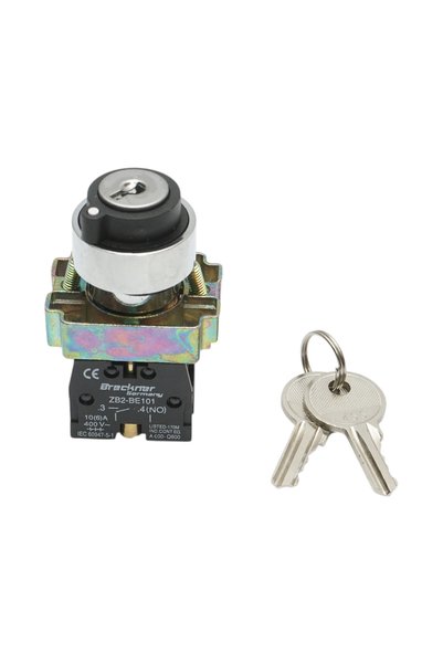UTB Selector 2 pozitii cu retinere si cheie 1NO, 400V/10A, LAY5-BG21 Breckner...
