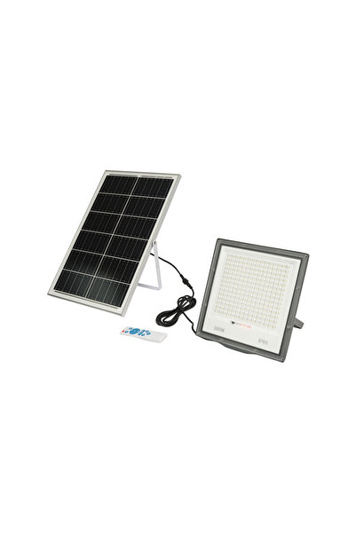 UTB Proiector LED 300W, 6400K cu panou solar de 30W, baterie Li-ion 30Ah și t...