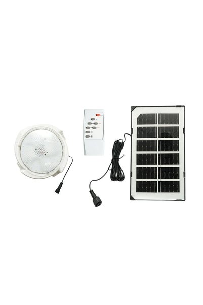 UTB Plafoniera solara LED 50W, 6500K cu panou solar 3W, baterie LiFePO4 1800m...